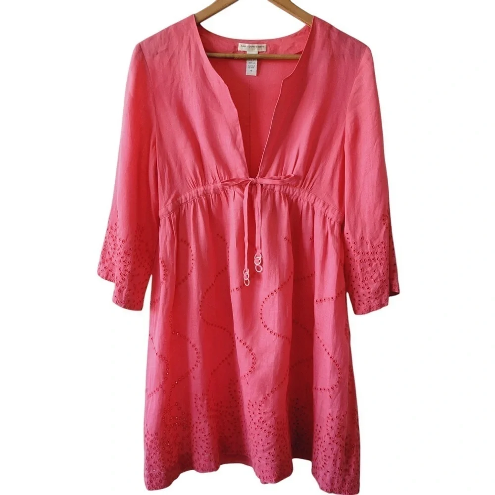 hot pink linen dress Dresses for Women 2026 V Neck Sleeveless A Line Tunic Maxi Loose Fit Flowy Gauze Casual Summer Dresses Light Brown S Short Sleeve PINK LINEN DRESS WITH FRILLS